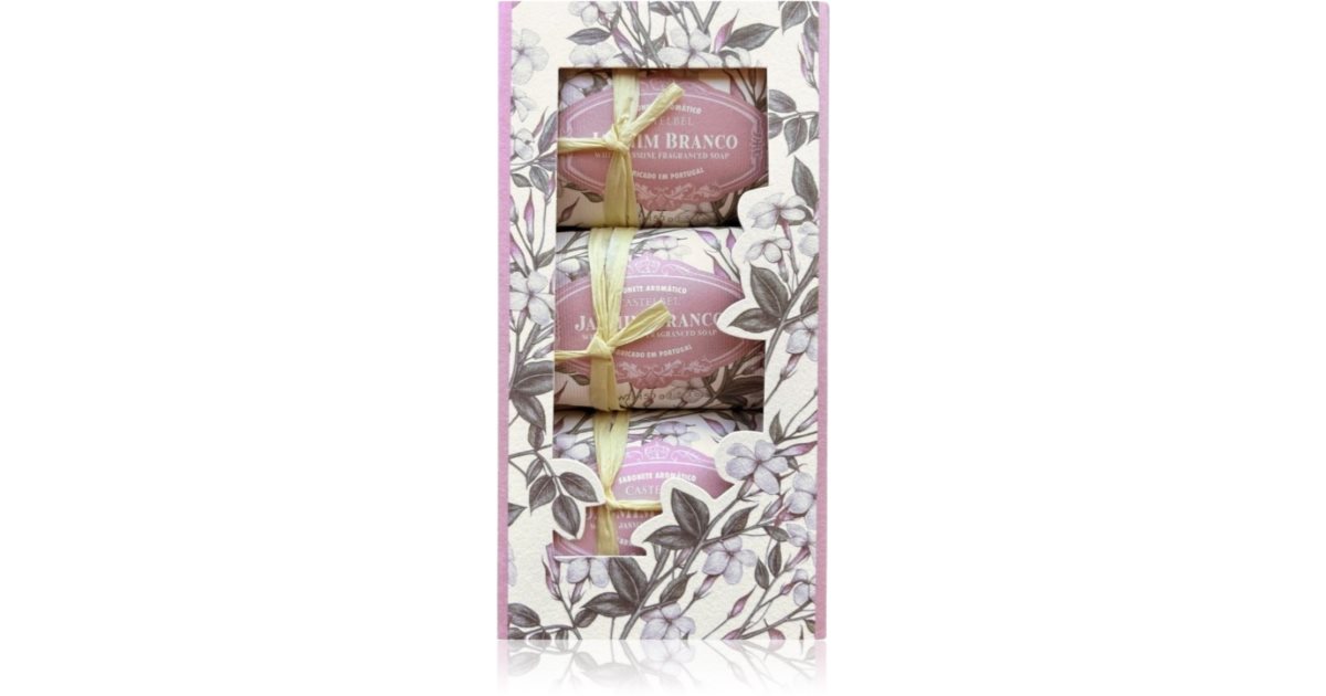 Castelbel White Jasmine sapone solido confezione regalo 3× 150 g