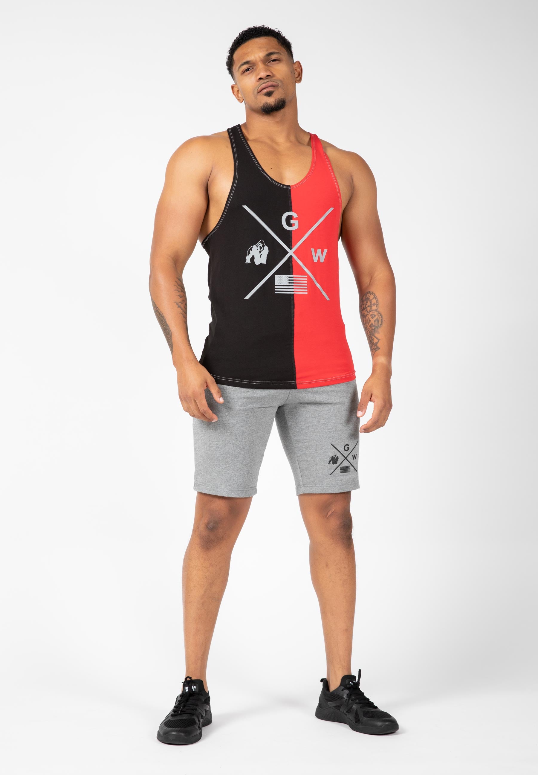 Sterling Stringer Tank Top - Black/Red