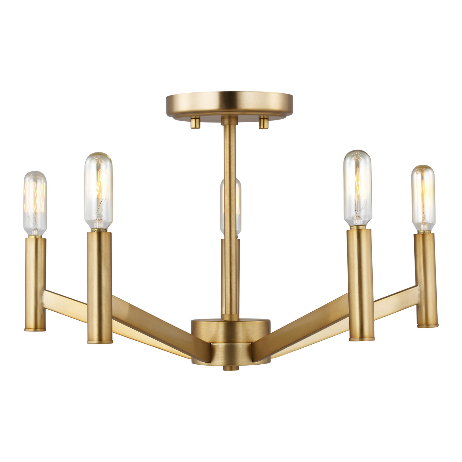 Vector 5-Light Ceiling Light in Satin Bra