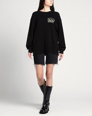 Woman Sweatshirt Black Size XL Cotton