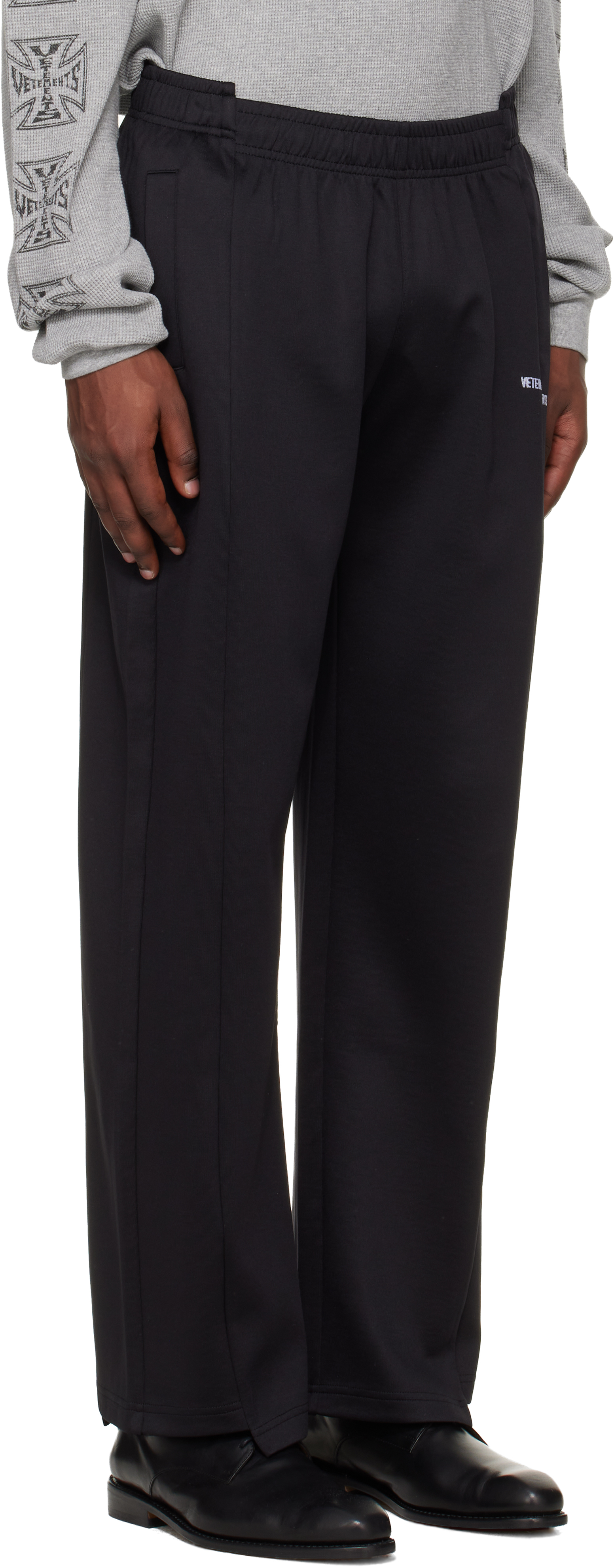 Black Cut-Up Athletic Sweatpants