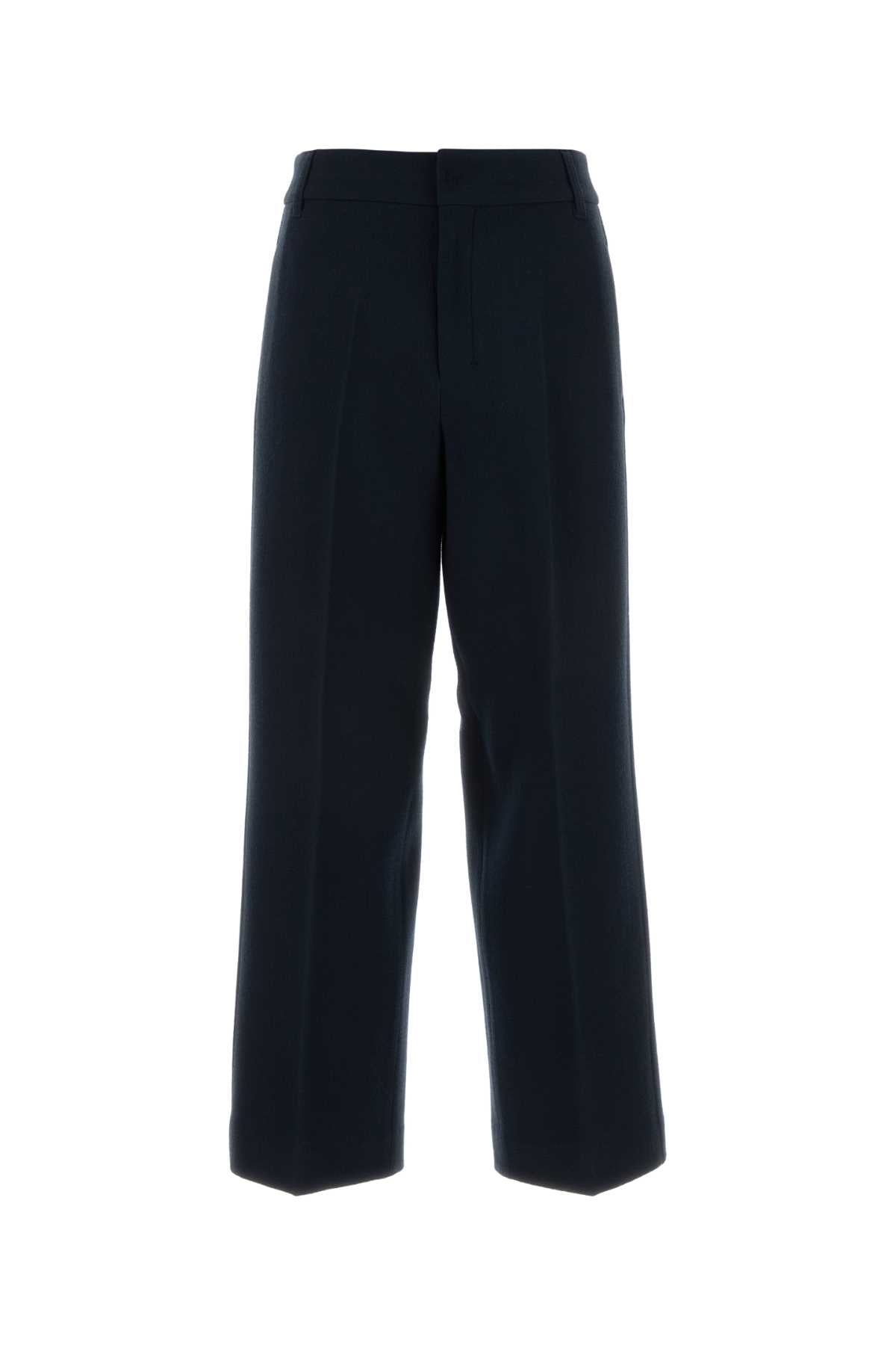 Virgin Wool Trousers — Navy