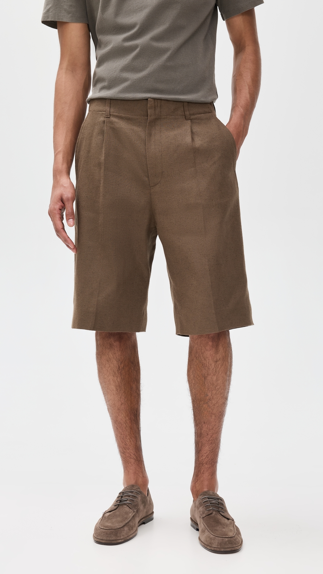 Our Legacy Borrowed Shorts Tobacco Draping Canvas