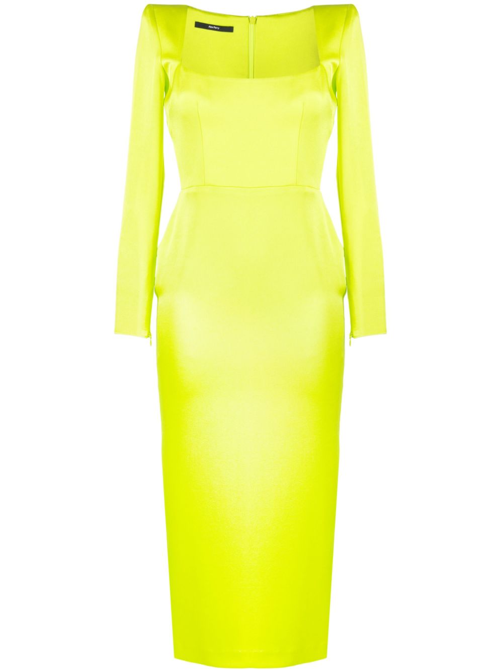 Square-neck midi dress - Green