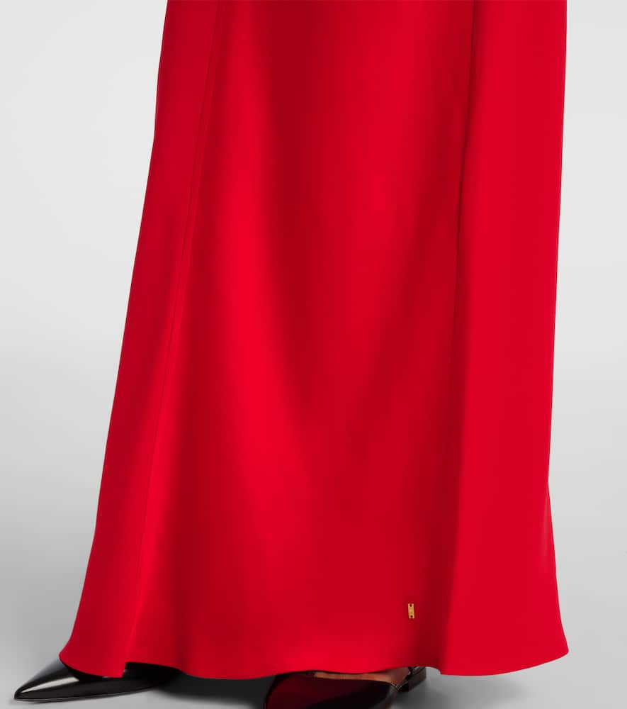 Paneled satin maxi dress