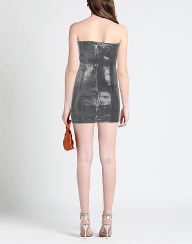 Edizione Limitata Woman Mini dress Silver Size 4 Polyester, Elastane