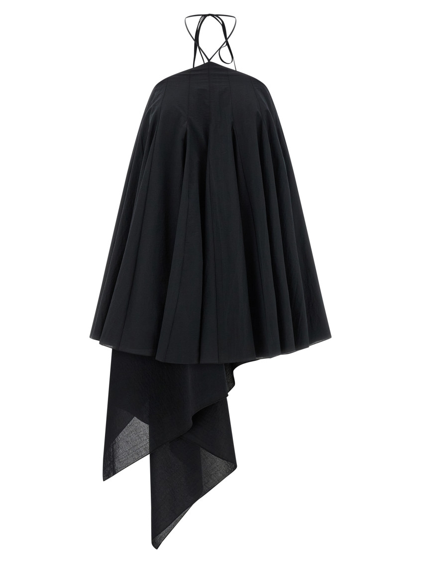 Jacquemus - short halter dress asymmetric backless pleated strap