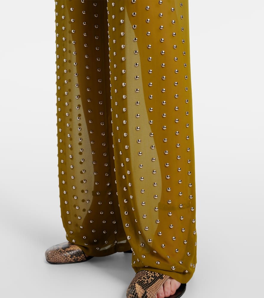 Embellished straight pants