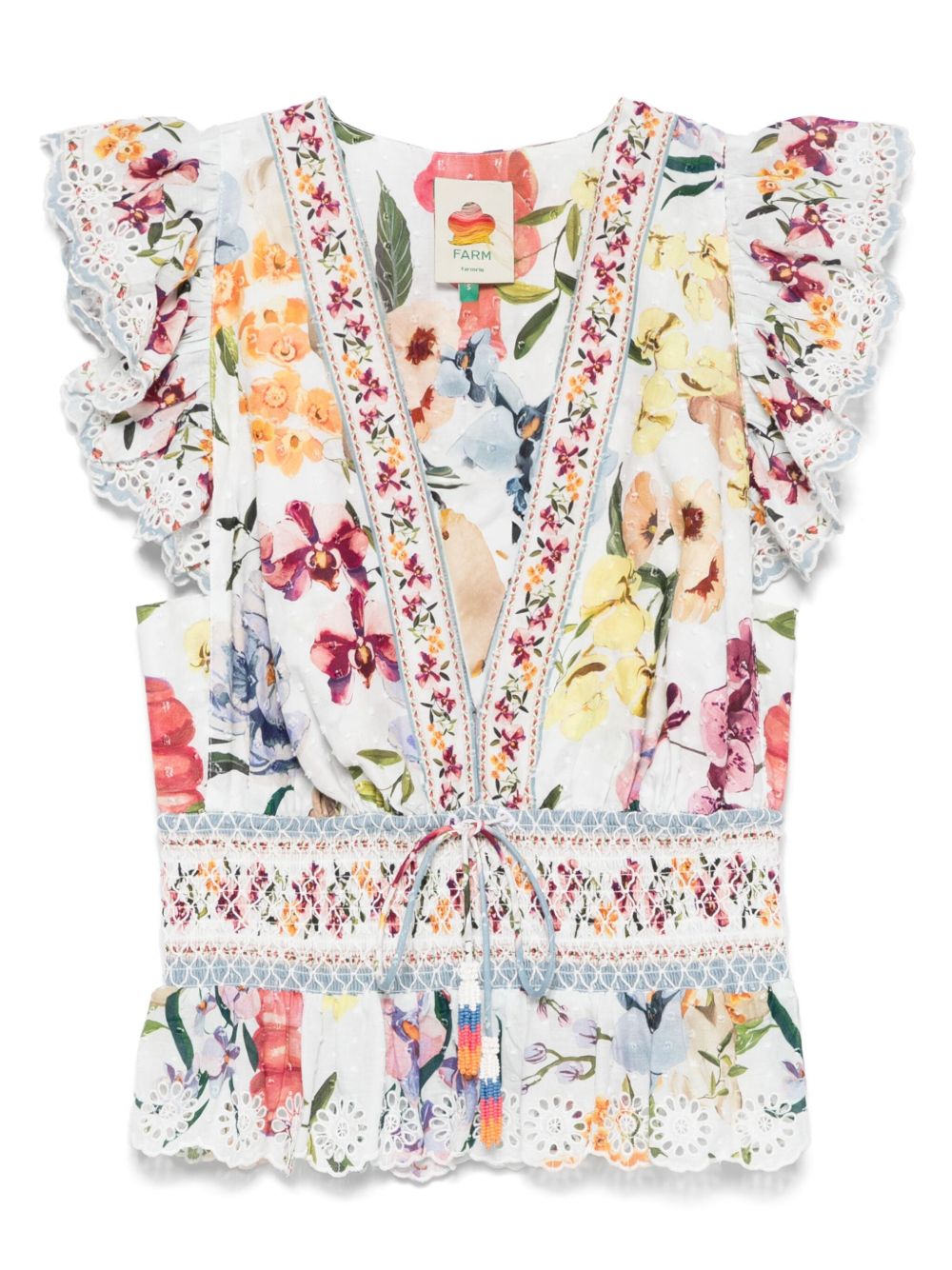 FARM Rio Greek Garden blouse - White