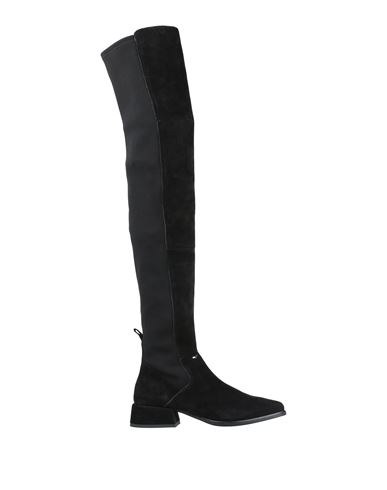 Woman Boot Black Size 11 Soft Leather, Textile fibers
