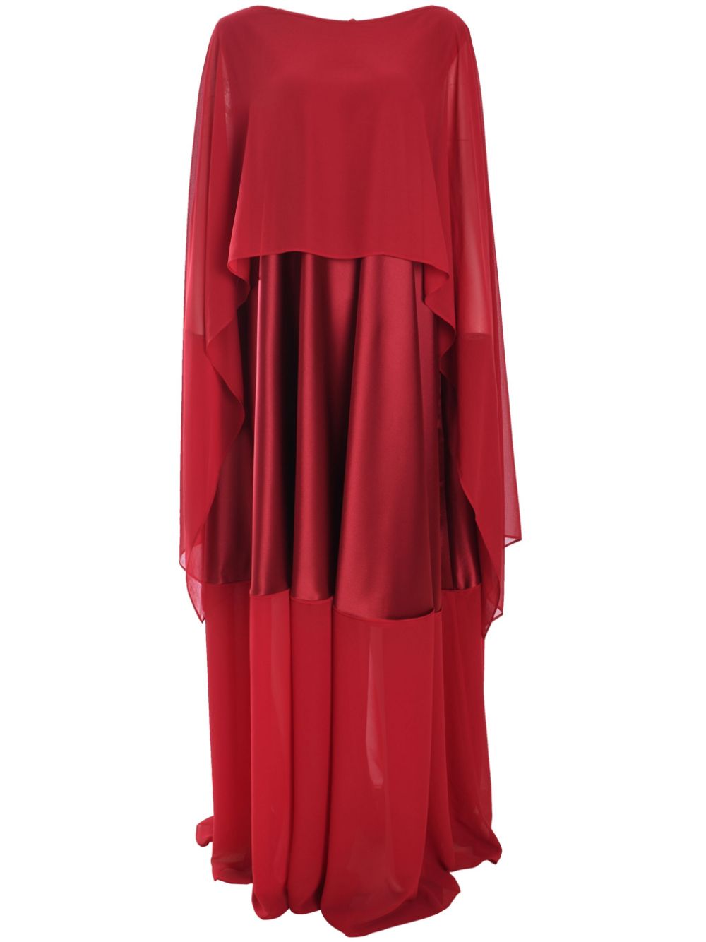 Cape maxi dress - Red