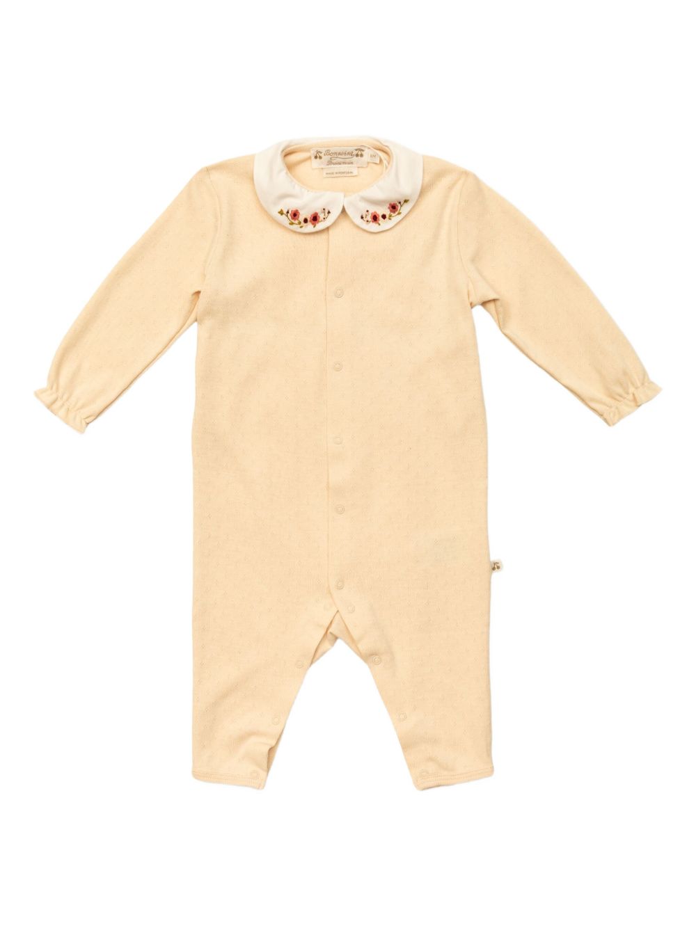 Floral-embroidered pajamas - Yellow
