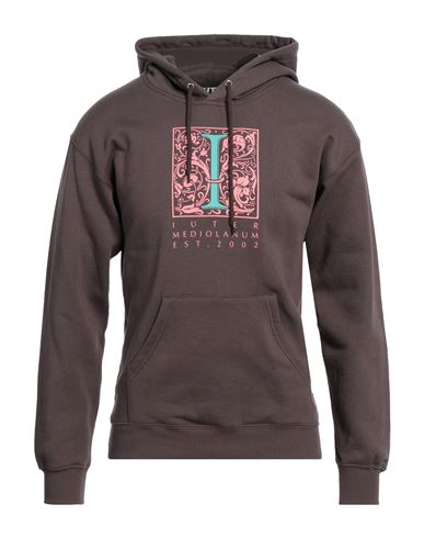 Man Sweatshirt Dark brown Size XS Cotton