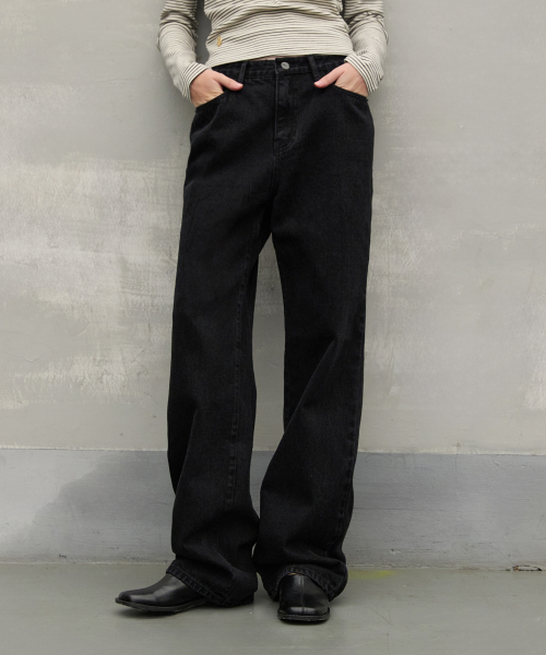 W50 Wide Denim Pants_White