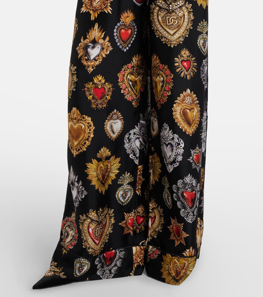 Devotion silk twill palazzo pants
