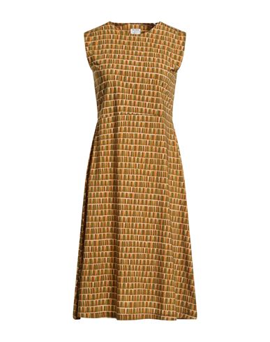 Woman Midi dress Military green Size 6 Polyamide, Elastane
