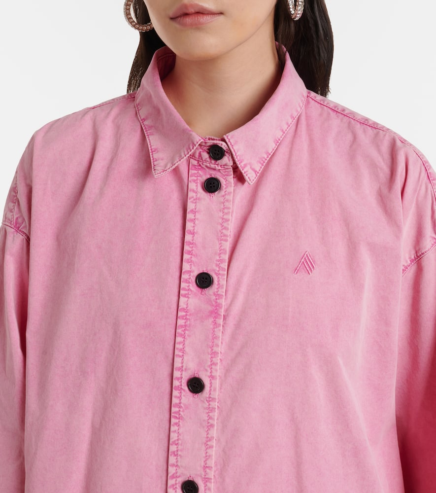 Diana asymmetric cotton canvas overshirt