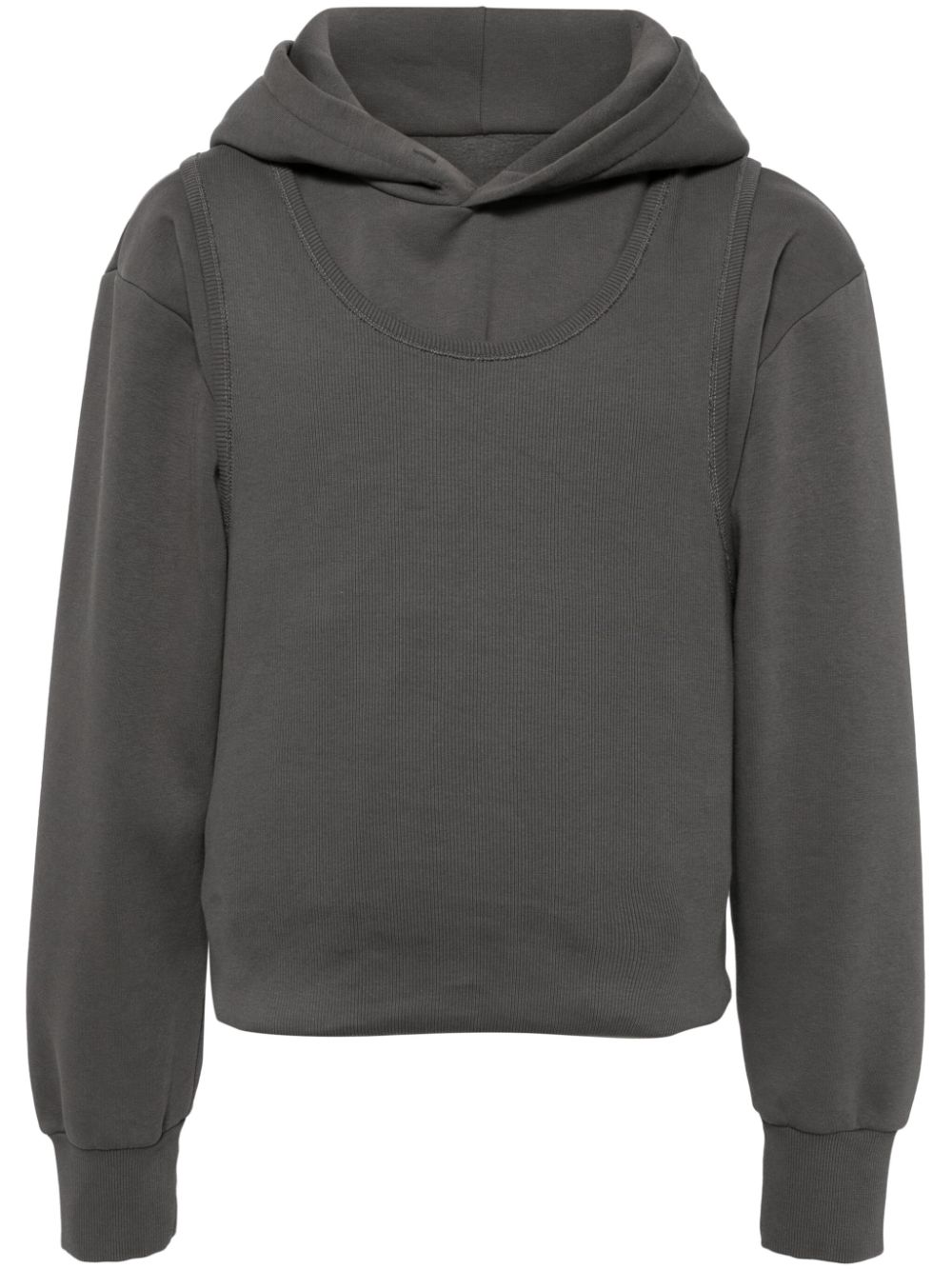 Patch-detail hoodie - Grey