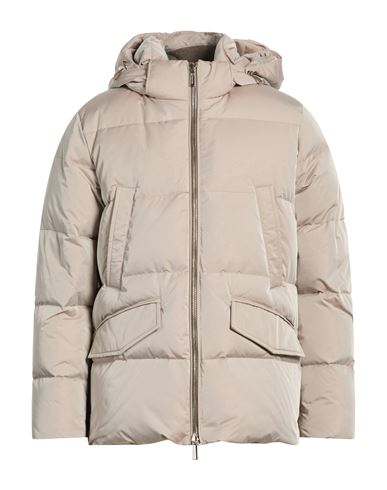 Man Puffer Beige Size 40 Polyester