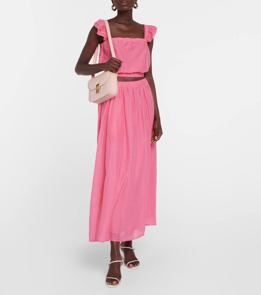 Gracen cotton and silk crop top
