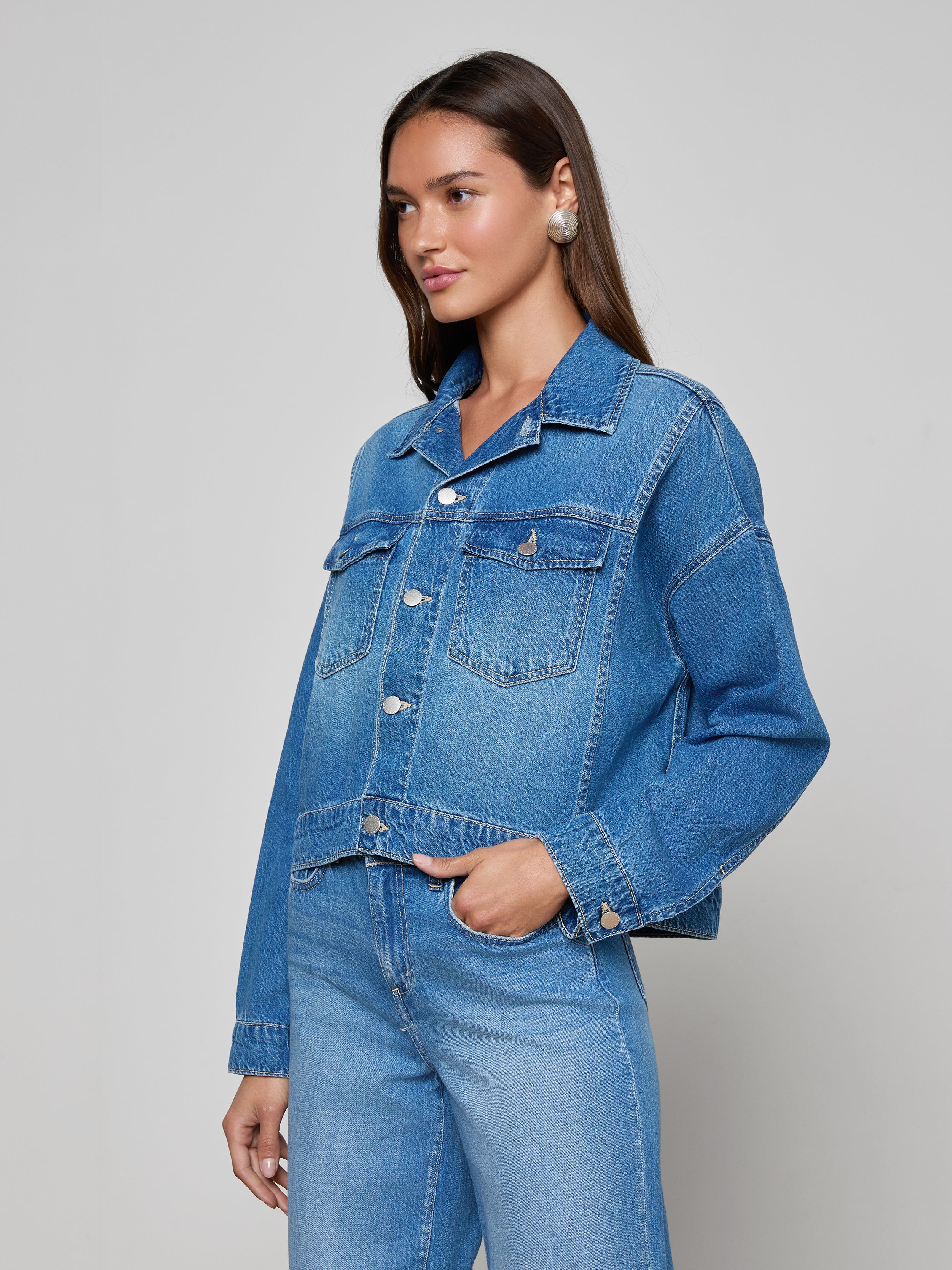 Vianney Jean Jacket In Figueroa