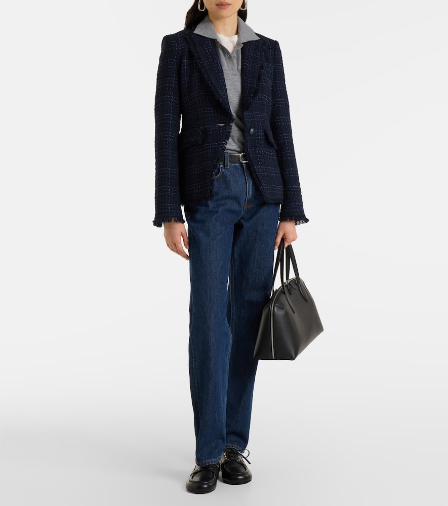Checked tweed blazer