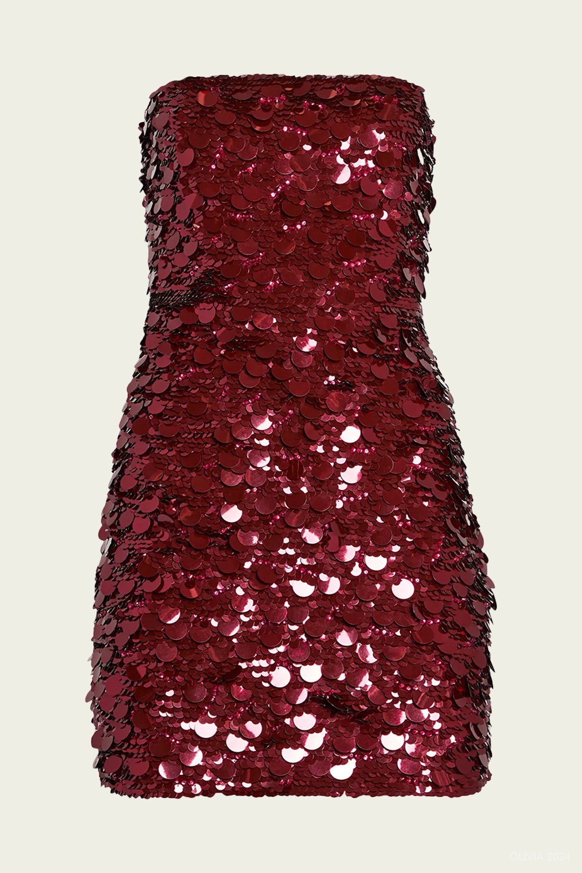 Nolia Sequin Mini Dress in Mulberry