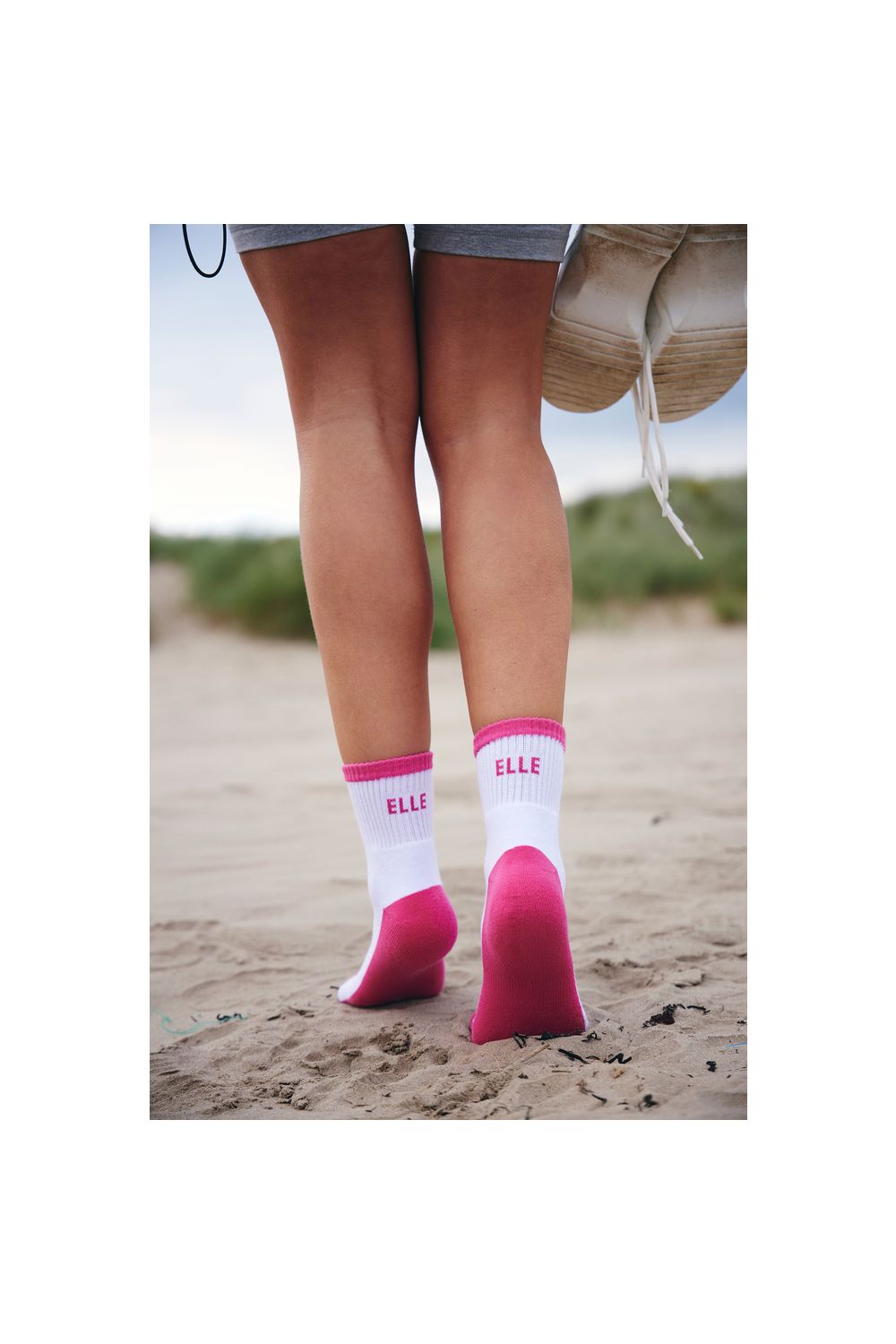 ELLE Women's 2 Pair Sports Cushioned Ankle Socks in Aqua