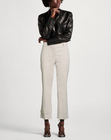 Woman Pants Beige Size 12 Lyocell, Cotton, Elastomultiester, Elastane