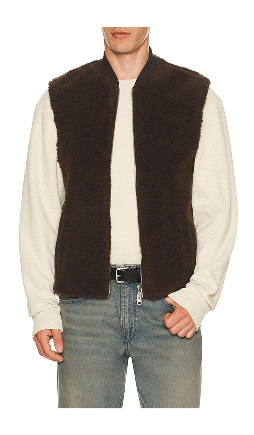 ALLSAINTS Otis Vest in Brown. L. Also in S, M, XL/1X