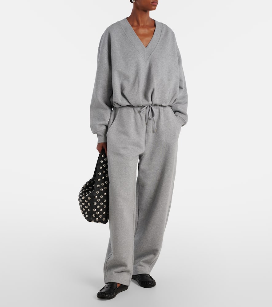 Colleg cotton-blend jersey sweatshirt