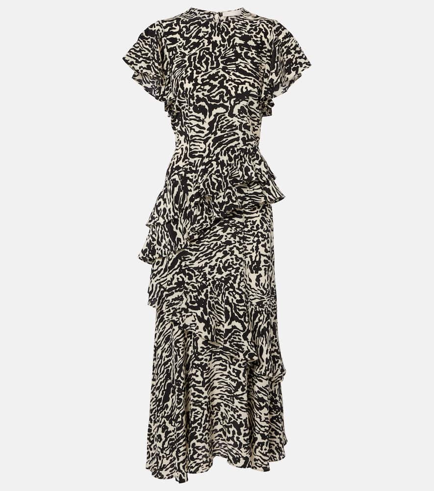 Amaia silk crêpe de chine midi dress
