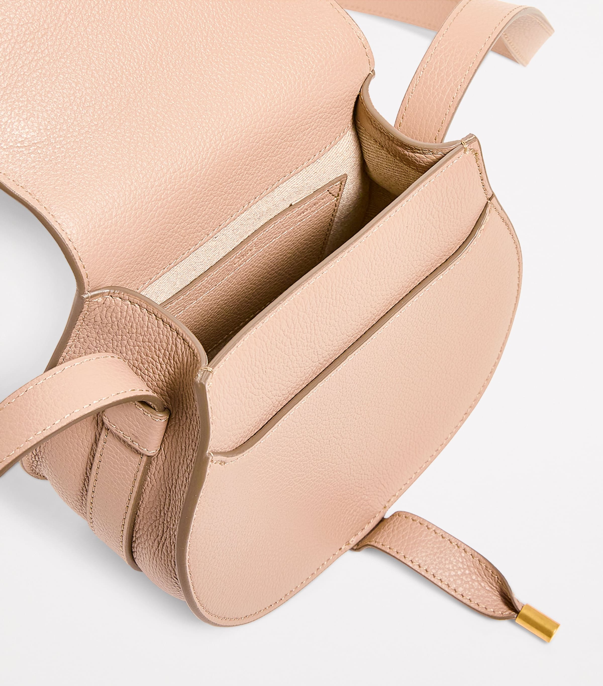 Small Leather Marcie Saddle Bag