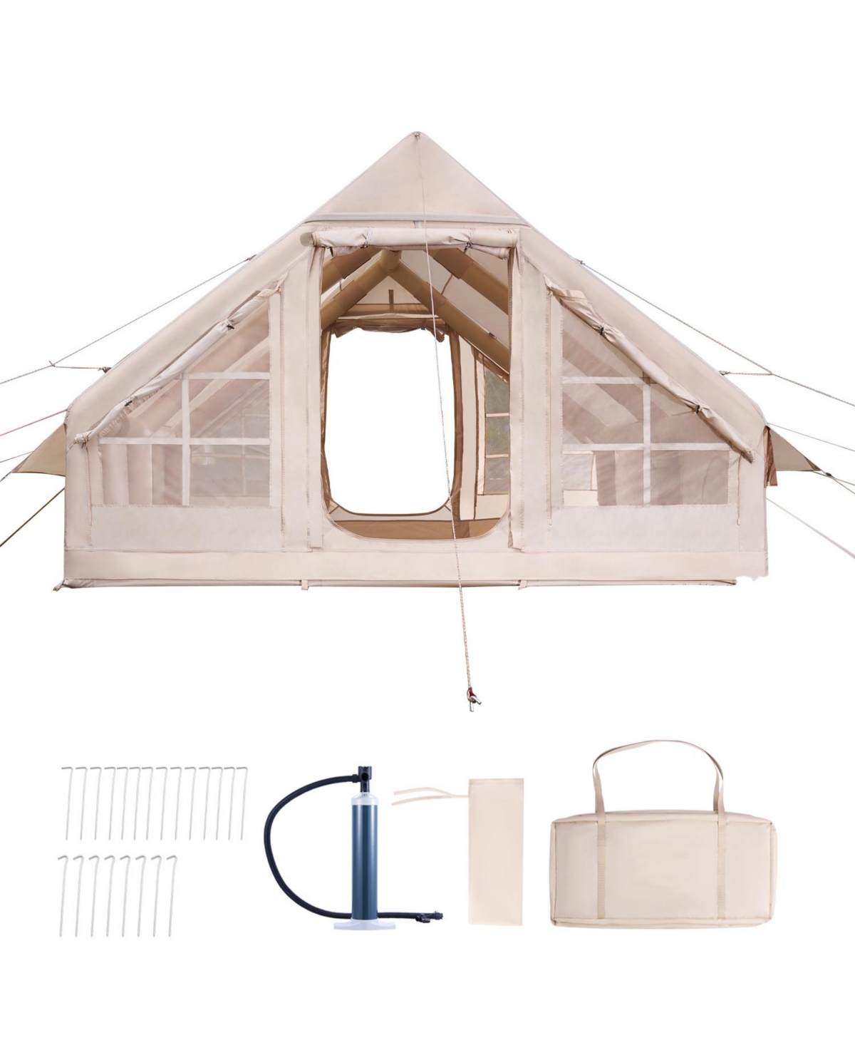 Inflatable Tent for Camping 5-8 Person Glamping Tent with Pump Easy Set up