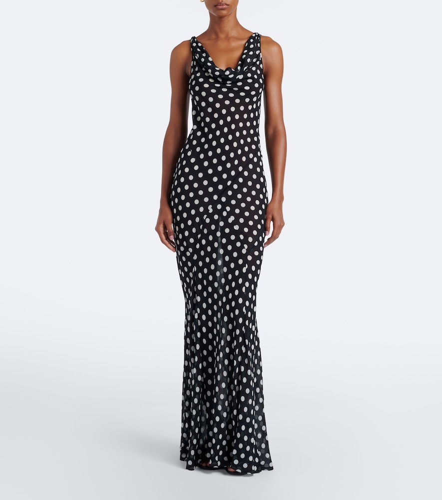 Harper polka-dot maxi dress