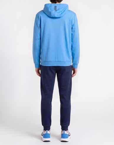 Man Sweatshirt Azure Size 3XL Cotton