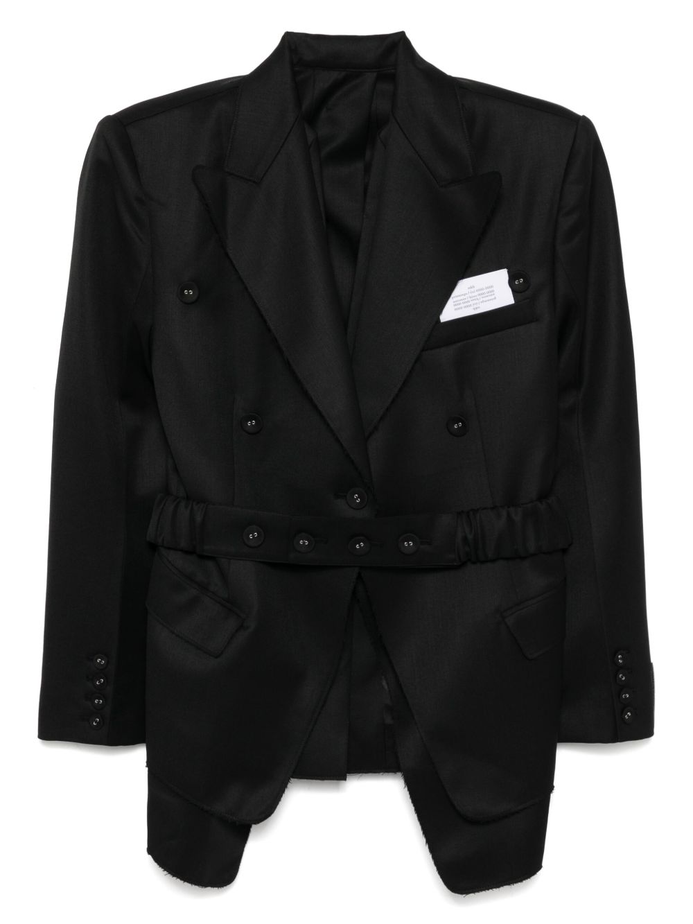 Rokh double layered blazer - Black