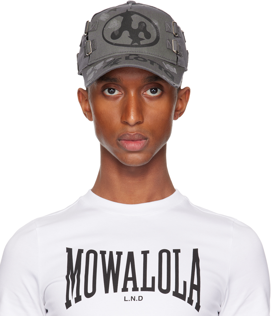 Mowalola Gray 'Lotta' Cap