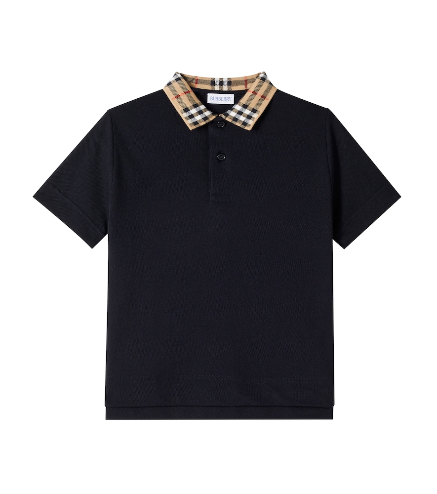 Burberry Kids Burberry Check cotton piqué polo shirt