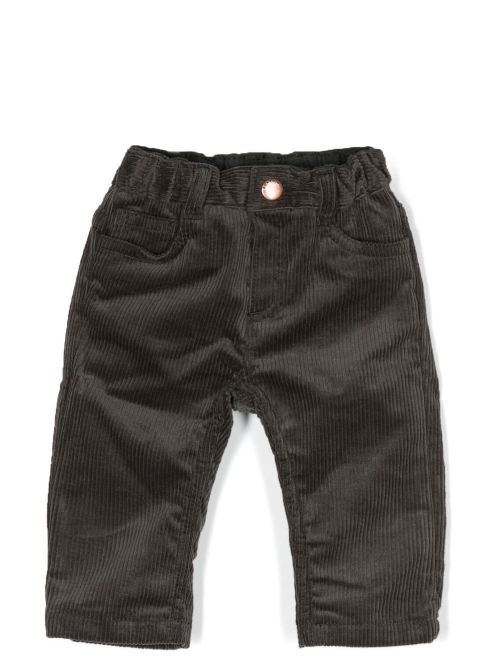 Straight-leg corduroy trousers - Black
