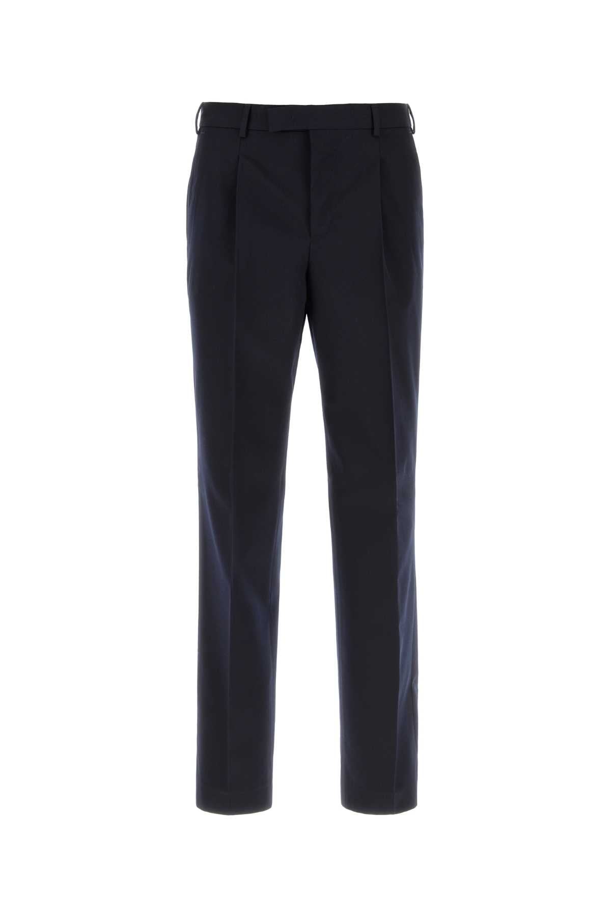 Virgin Wool Trousers — Navy