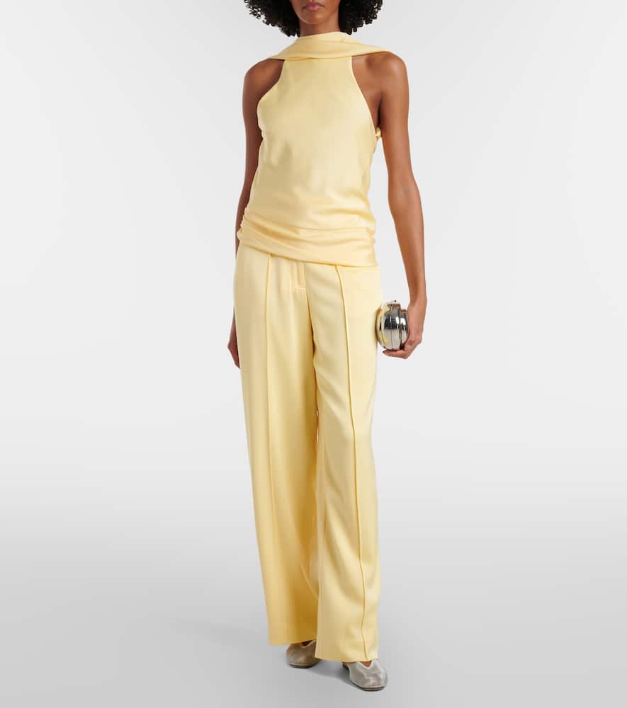 Samira caped satin top