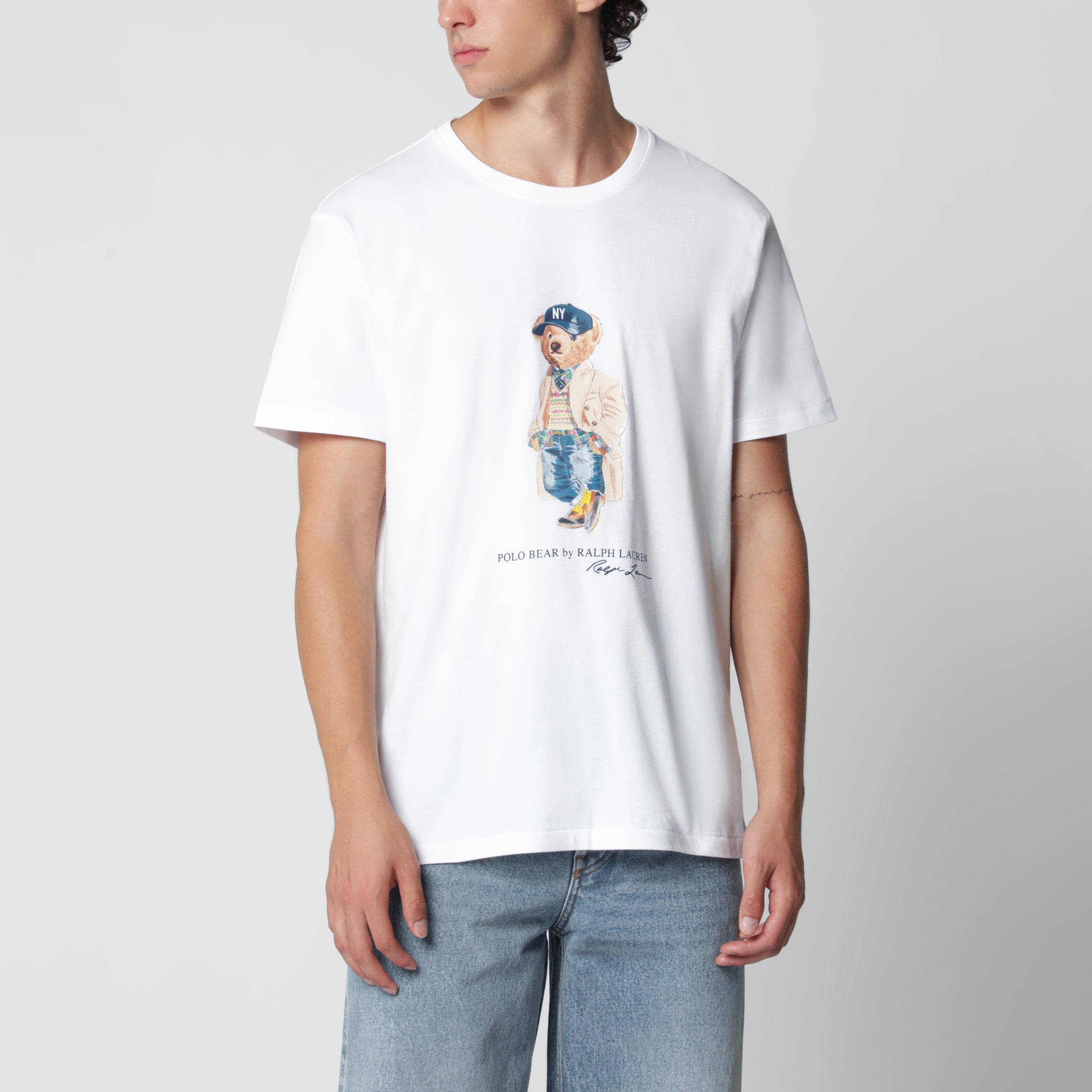 White Polo Bear Custom Slim-Fit T-shirt