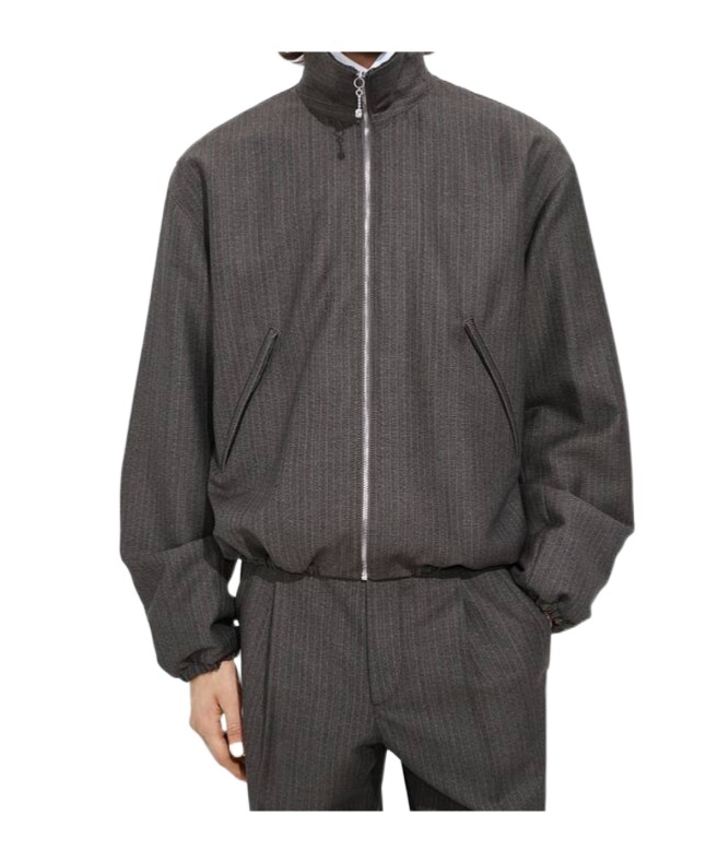 Subtle Striped Patterned Blouson