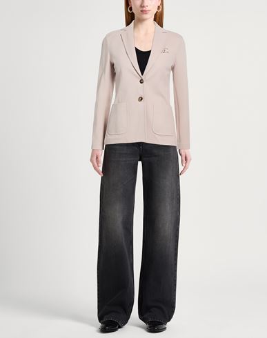 Woman Blazer Blush Size 10 Cotton, Elastane