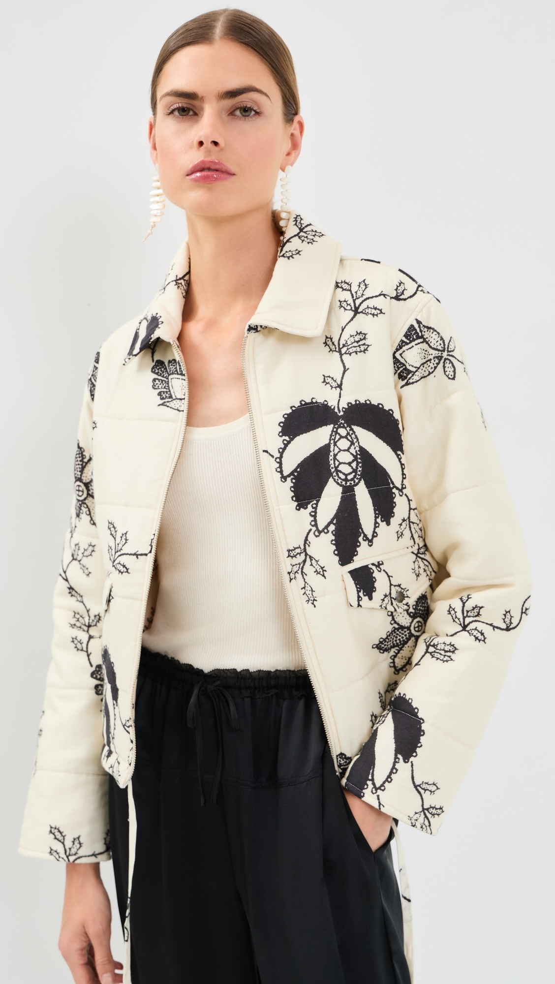 Lex Shadow Lace Jacket Off-White