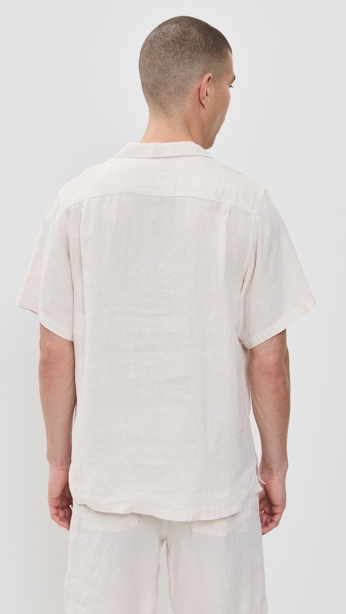 Bather Pearl Linen Shirt White