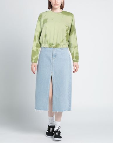 Woman Sweatshirt Light green Size S Cotton
