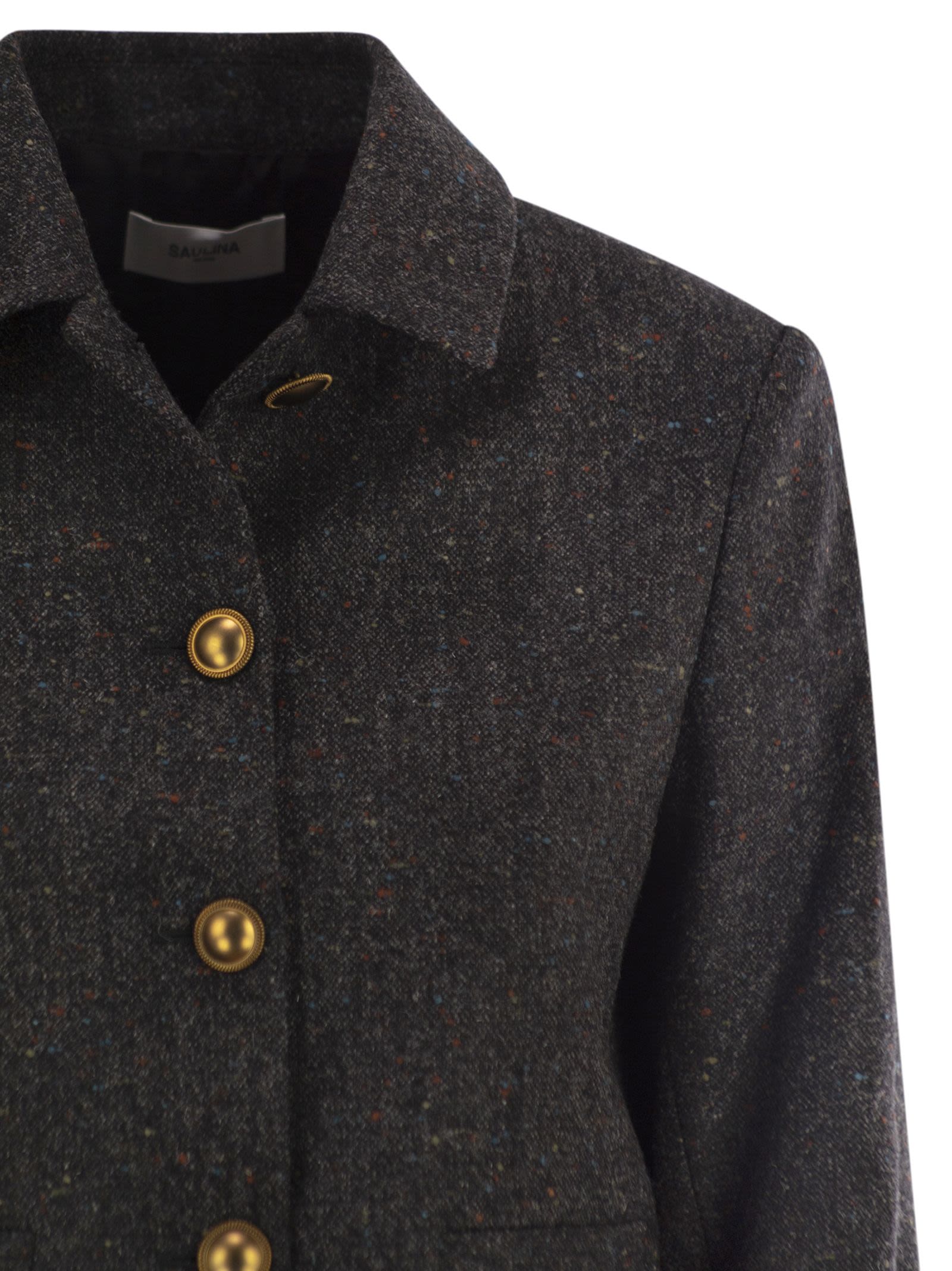 Saulina Aria Shirt Style Jacket In Wool And Cashmere