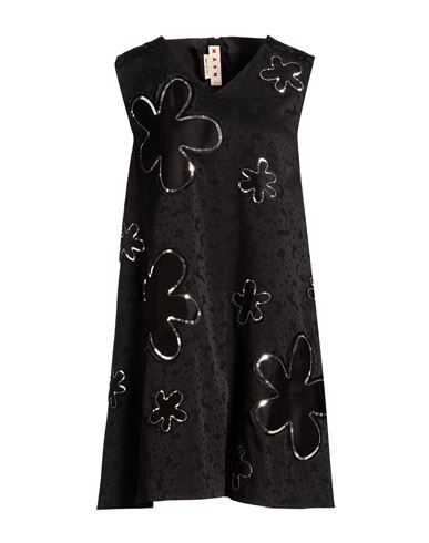 Woman Mini dress Black Size 4 Acetate, Silk